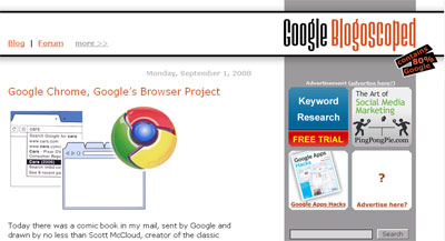 Google's Browser Project Website